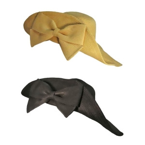 Black Beige 2-Pack Floppy Hat With Turned Up Brim - All
