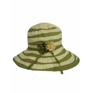 Green Cream Wide Brim Bucket Hat - All