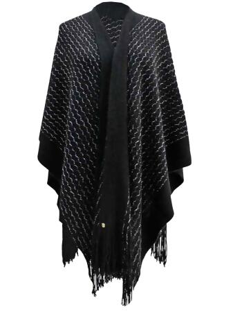 Metallic Knit Shawl Wrap 