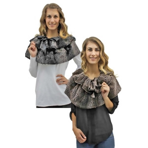 Luxurious 2 Pack Faux Fur Caplet Shawls - All