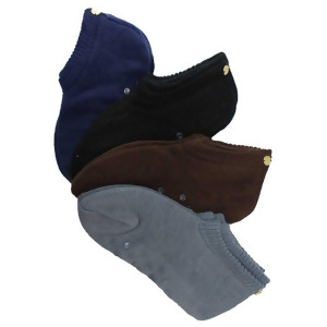 Solid Color 4 Pack Assorted Soft Knit Slipper Socks - All