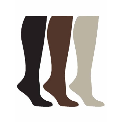 Black Beige Brown 6-Pack Compression Socks 
