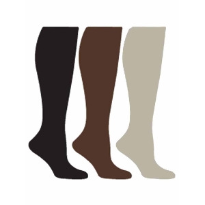 Black Beige Brown 6-Pack Compression Socks - All