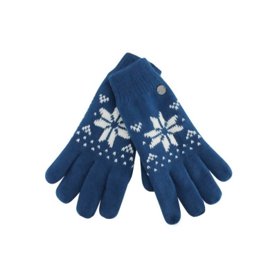Thermal Insulated Womens Snowflake Knit Winter Gloves 