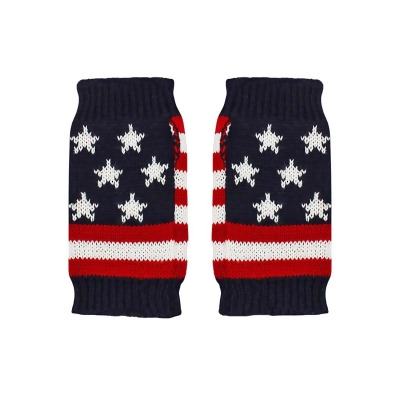 American Flag Knit Fingerless Glove Arm Warmers 