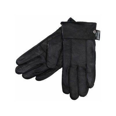 Black Soft Leather Womens 3M Insulated Winter Gloves 