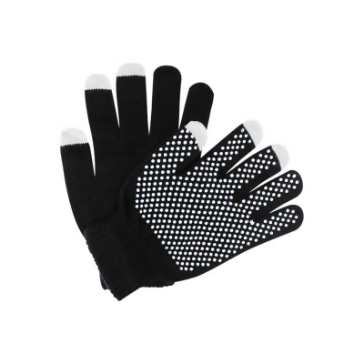 Black Non-Slip Knit Unisex Stretchy Texting Gloves 