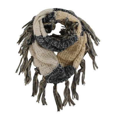 Circle Infinity Scarf With Tassel Trim From Luxury Divas At Shop Com