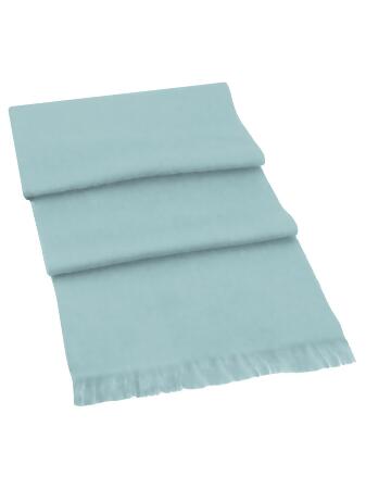 Gray Cashmere Feel Knit Scarf With Fringe 