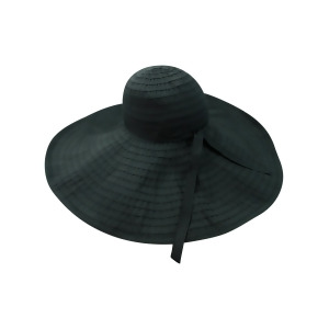 Black Flexible Floppy Hat With Oversized Brim - All