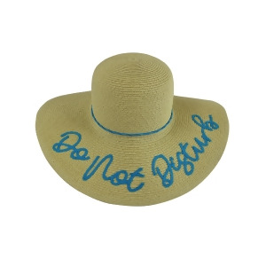 Do Not Disturb Embroidered Beach Floppy Sun Hat - All