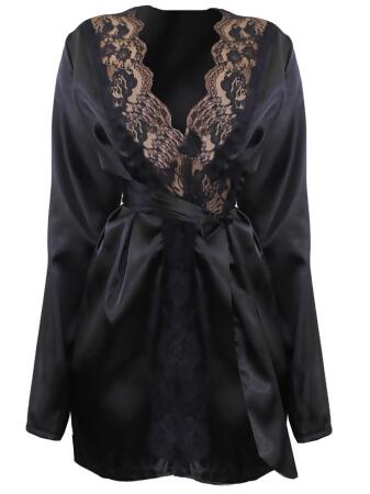 Premium Rose Lace Satin 3031 Black – Design Blanks