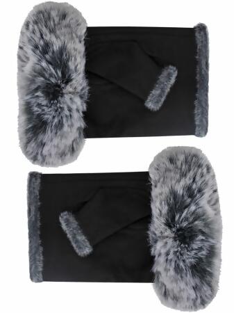 suede fingerless gloves
