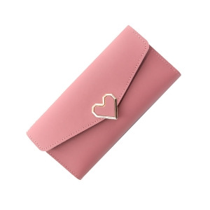 Long Organizer Wallet With Heart Closure
