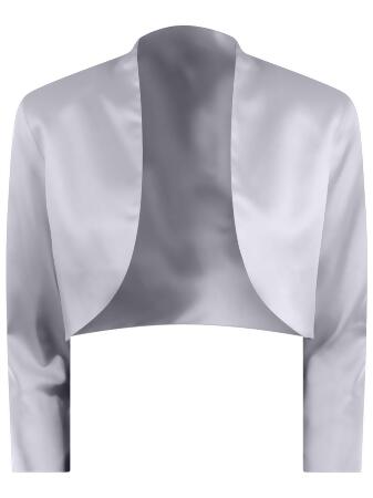 Dressy Satin 3/4 Sleeve Bolero Shrug Jacket - Medium