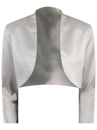 Dressy Satin 3/4 Sleeve Bolero Shrug Jacket - Small