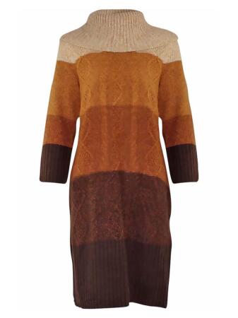 Lush Long Sleeve Cable Knit Sweater Dress - Small