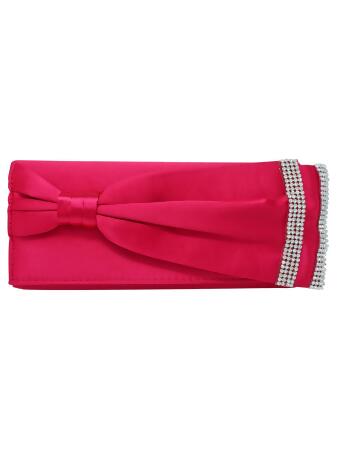 Fold Over Satin Evening Bag Clutch - One Size