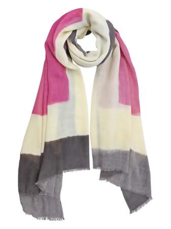 Lightweight Bold Color Contrast Scarf - One Size