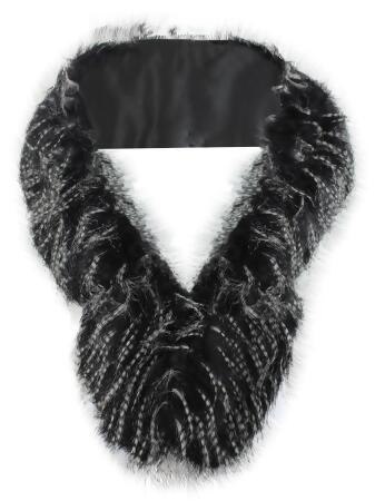 Faux Fur Exotic Long Shawl Wrap - One Size