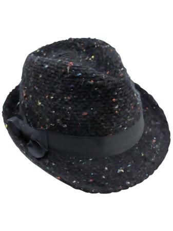 Multicolor Fleck Warm Knit Fedora Trilby Hat - One Size