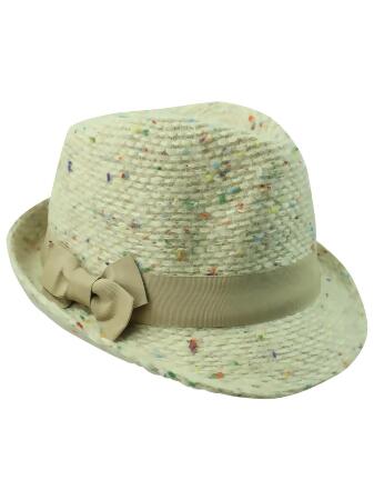 Multicolor Fleck Warm Knit Fedora Trilby Hat - One Size