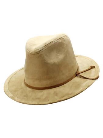 Faux Suede Pinch Top Panama Style Fedora Hat - One Size