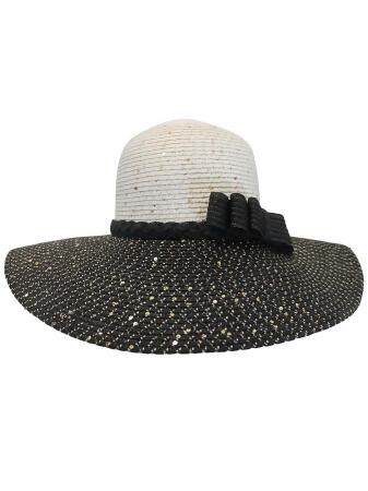 Two-tone Shimmery Sun Hat - One Size