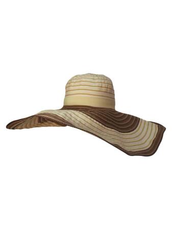 Multi Tone Wide Brim Floppy Hat - One Size