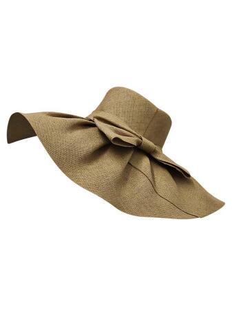 Elegant Toyo Wide Brim Floppy Hat - One Size