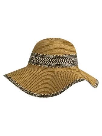 Woven Straw Bohemian Style Floppy Hat - One Size