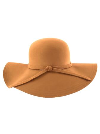 Wide Brimmed Wool Floppy Hat - One Size