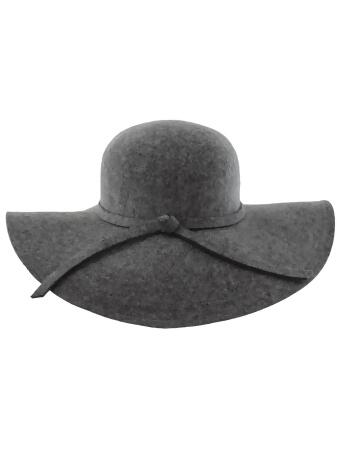 Wide Brimmed Wool Floppy Hat - One Size