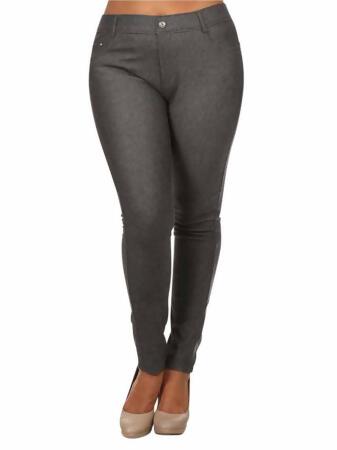 Stretchy Plus Size Jeggings With 5 Pockets - X-Large