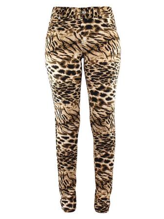 Leopard Print Jeggings With Pockets - Medium / Large