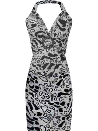 Sexy Bodycon Mini Halter Sundress - Large