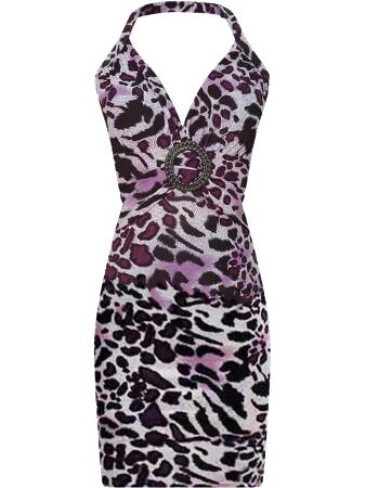 Sexy Bodycon Mini Halter Sundress - Medium