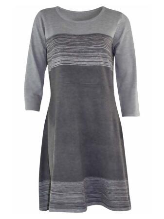 Fit Flare Stripe Sweater Dress - Medium