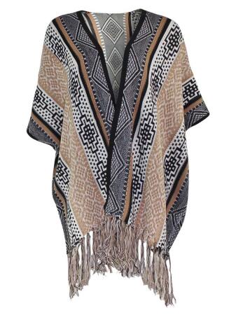 Aztec Print Kimono Sweater - One Size