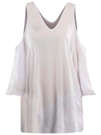 Oversize Boho Top With Peek-a-boo Shoulders - Small