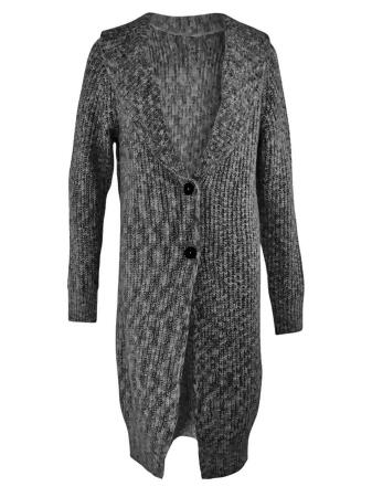 Marled Knit Long Cardigan Sweater Coat - One Size