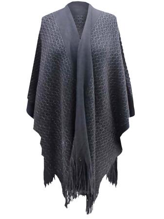 Metallic Knit Shawl Wrap - One Size