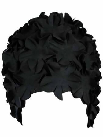 Latex Bathing Cap With Petals - One Size