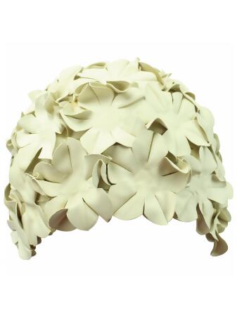 Latex Bathing Cap With Petals - One Size