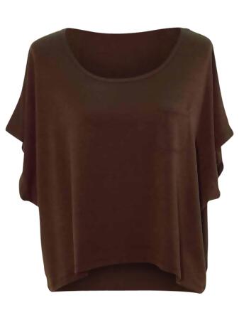 Short Sleeve Jersey Knit High Low Top - Large