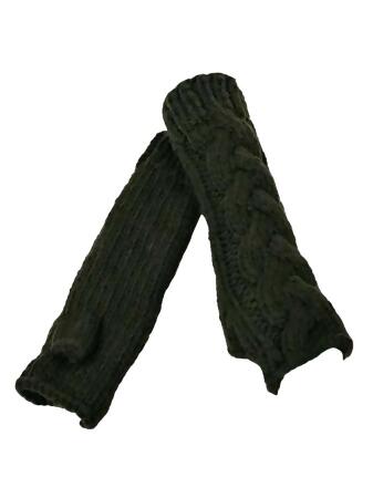 Long Thick Cable Knit Arm Warmer Gloves - One Size