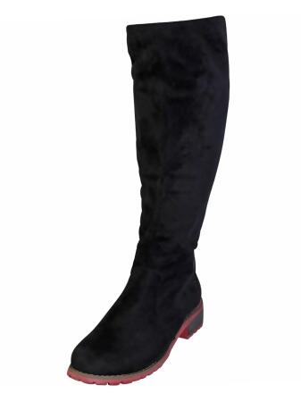 Faux Suede Knee High Riding Boots For Women - 5