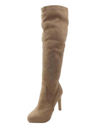 Knee High Heel Womens Suede-like Boots - 10