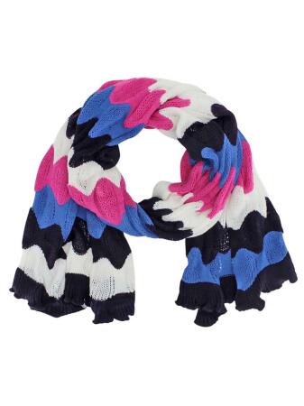 Color Block Striped Scarf - One Size