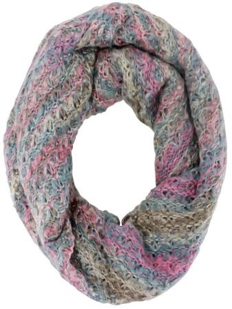 Chunky Two-tone Knit Unisex Winter Infinity Scarf - One Size